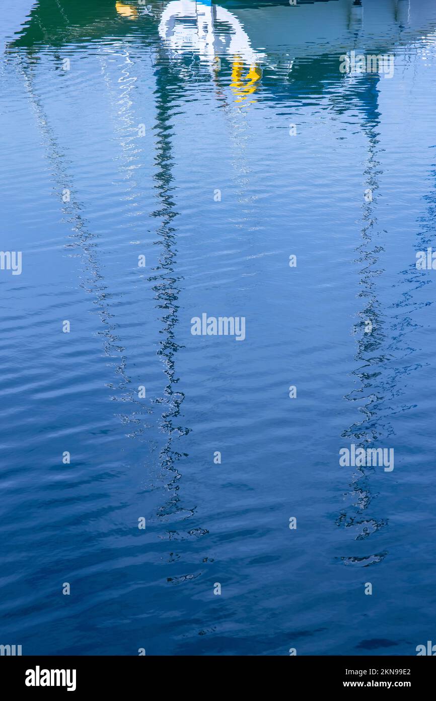 Reflexionen an der Portishead Marina Stockfoto