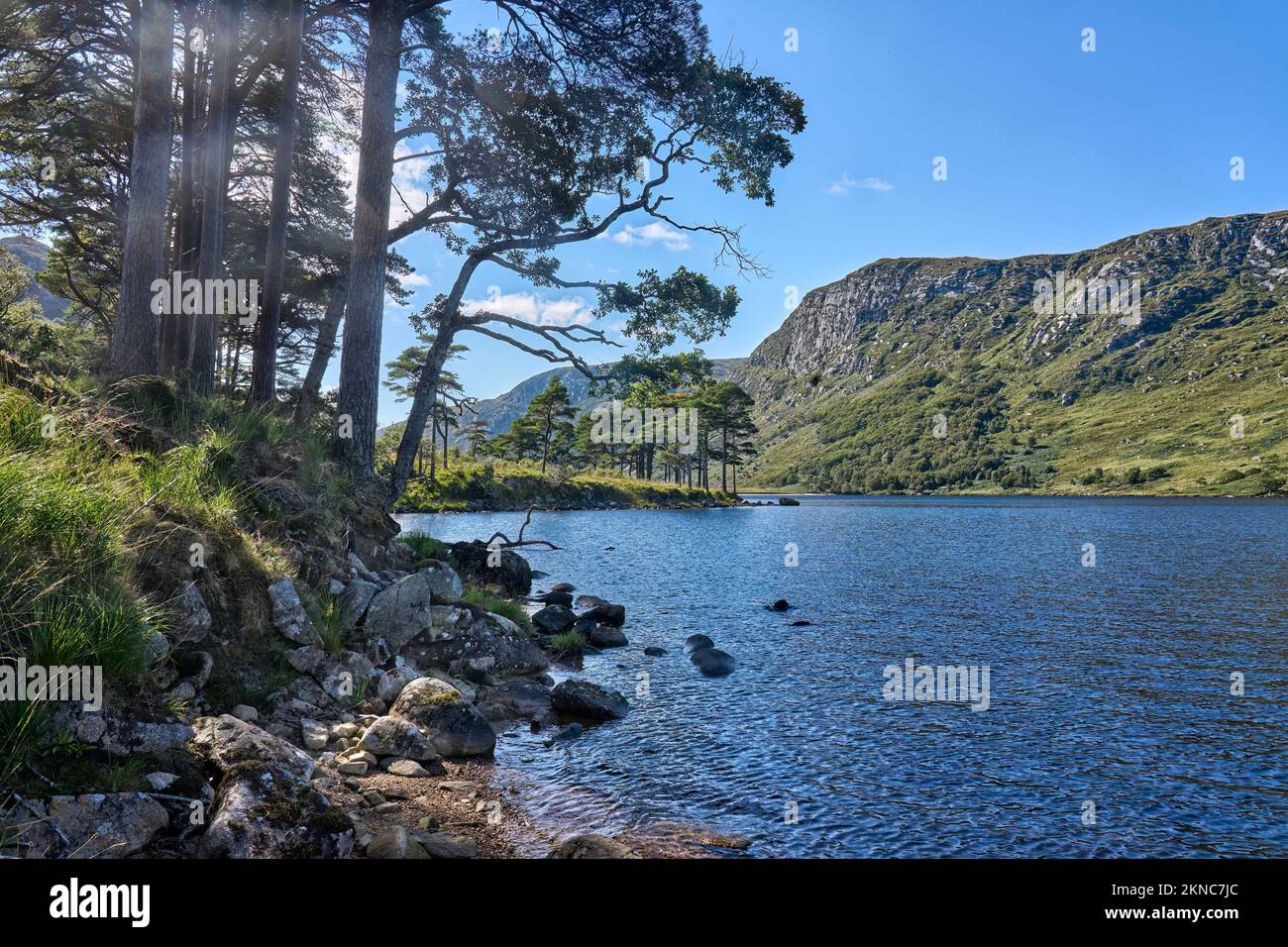 Landschaft am Lough Beagh im Glenveagh-Nationalpark, in der Nähe von Churchill, Donegal, Nordirland Stockfoto