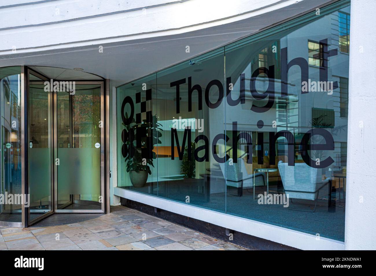Thought Machine HQ London Herbrand St - Thought Machine ist ein Fintech-Unternehmen, das Cloud-basierte Plattformen für die Bankbranche entwickelt. Gegründet 2014. Stockfoto