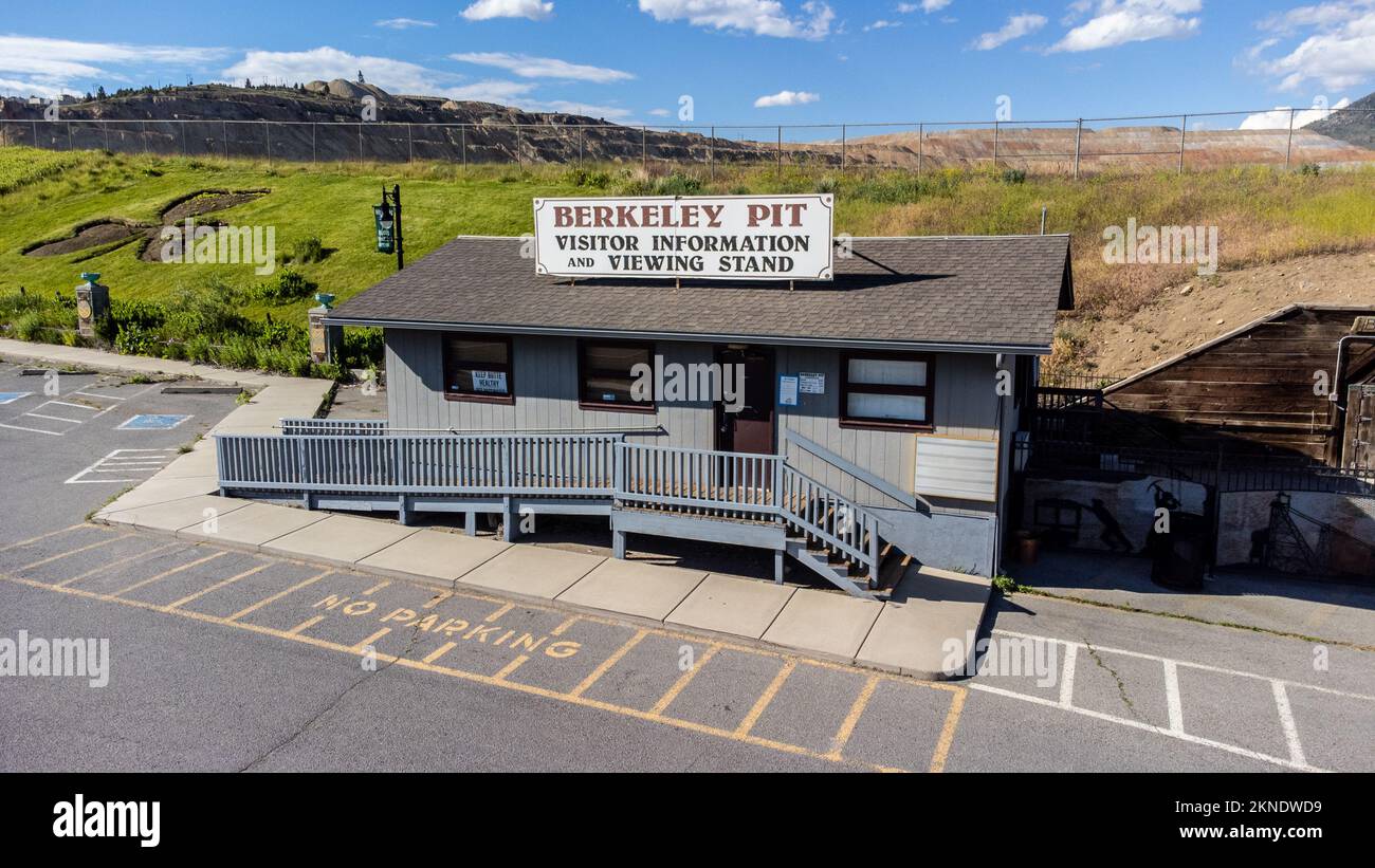 Berkeley Pit Aussichtsplattform, Butte, Montana, USA Stockfoto