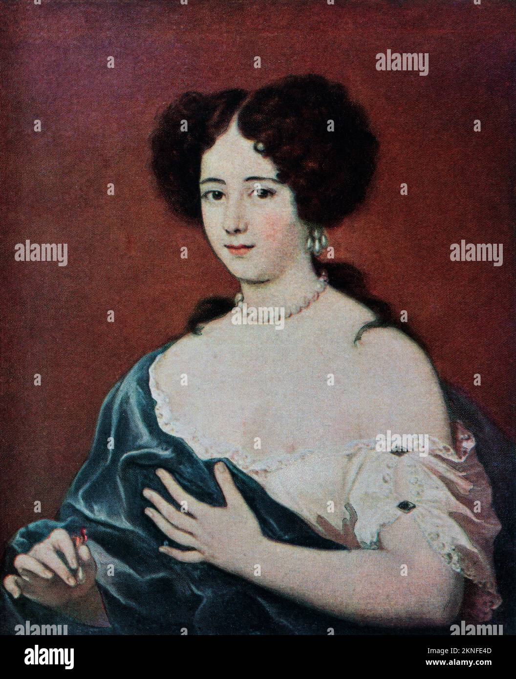 Prinzessin Anna Maria (Marie) Mancini-Colonna, 1639-1715. Eine von fünf Schwestern, bekannt am Hof von Ludwig XIV. Als Mazarinettes, Nichte von Kardinal Mazarin und Ehefrau von Prinz Lorenzo Onofrio Colonna. Aus Modi und Manners, veröffentlicht 1935. Stockfoto