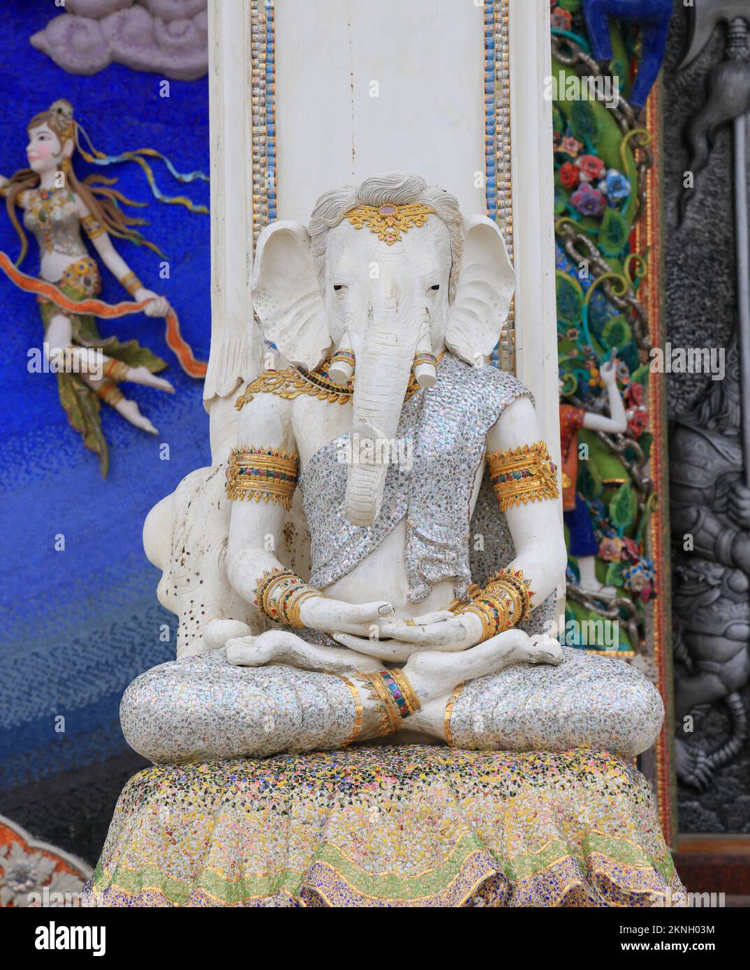 Ganesha, Ganapati, Vinayaka oder Pillaiyar Hindu-Gott, Göttin, Kunstskulpturen. Stockfoto