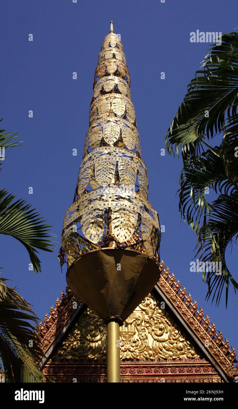 Royal Standard, Royal Palace, Phnom Penh, Kambodscha Stockfoto