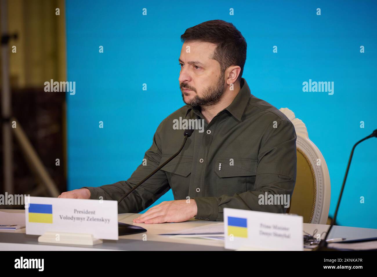 Die Initiative „Getreide aus der Ukraine“ betont die globale Rolle der Ukraine und ihrer Partner bei der Gewährleistung der Welternährungssicherheit – der ukrainische Präsident Zelensky nach dem Internationalen Gipfel zur Ernährungssicherheit. Stockfoto