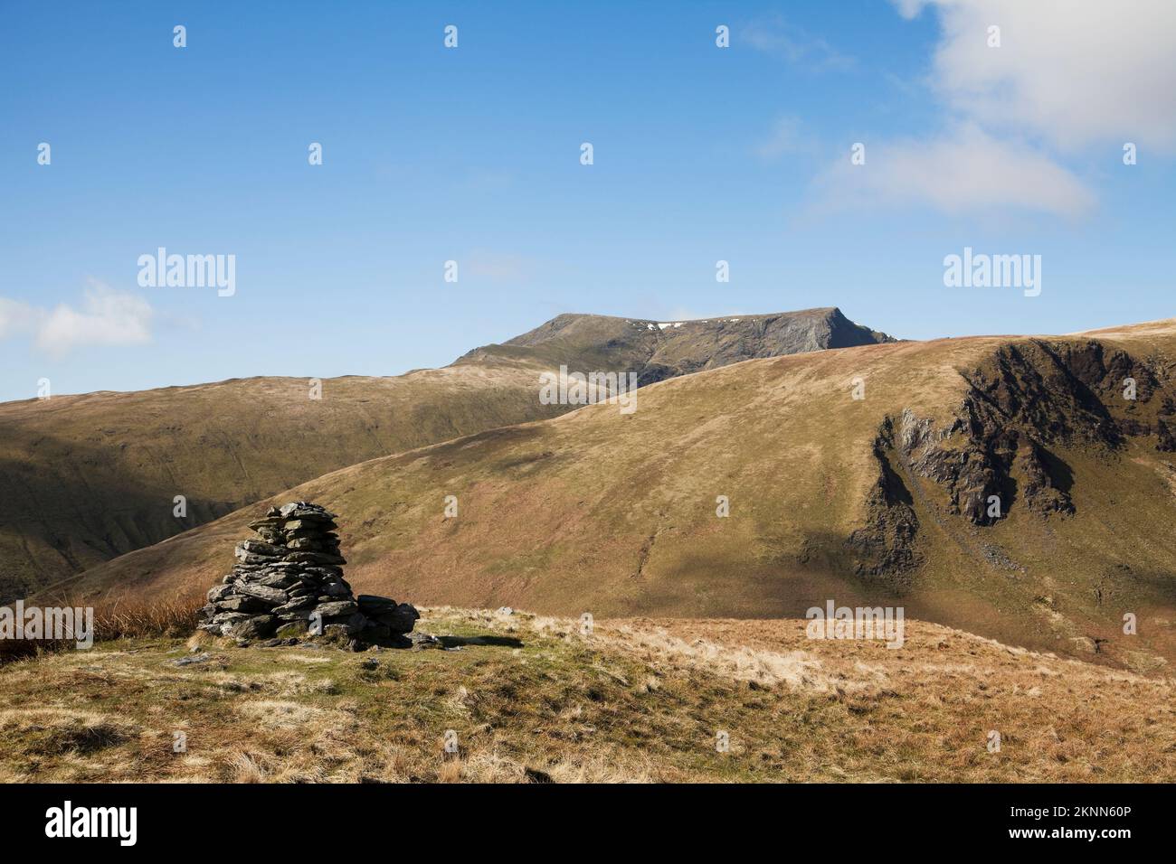 Blencathra aus der Cairn auf Souther Fell, im englischen Lake District Stockfoto