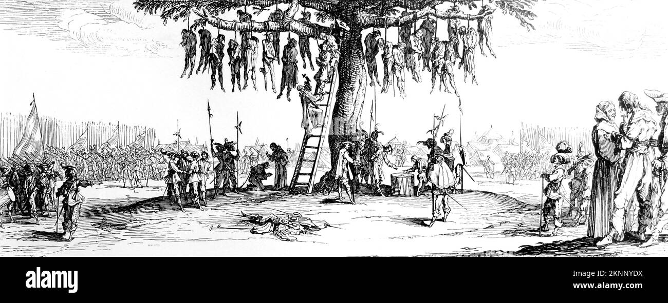 Die große Misere des Krieges von Jacques Callot, 1632 Stockfoto