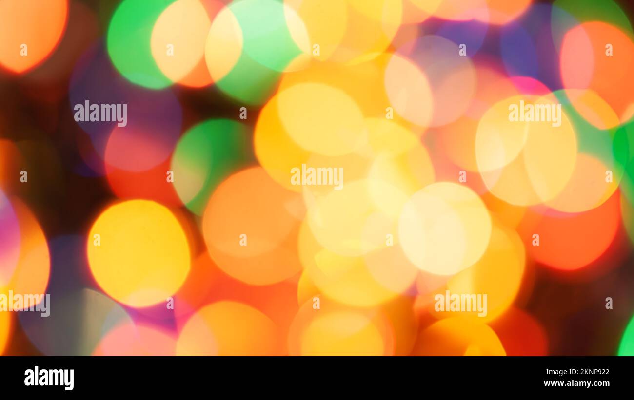 Unscharfe Weihnachtslichter – Abstrakter Hintergrund Für Feiertage Stockfoto