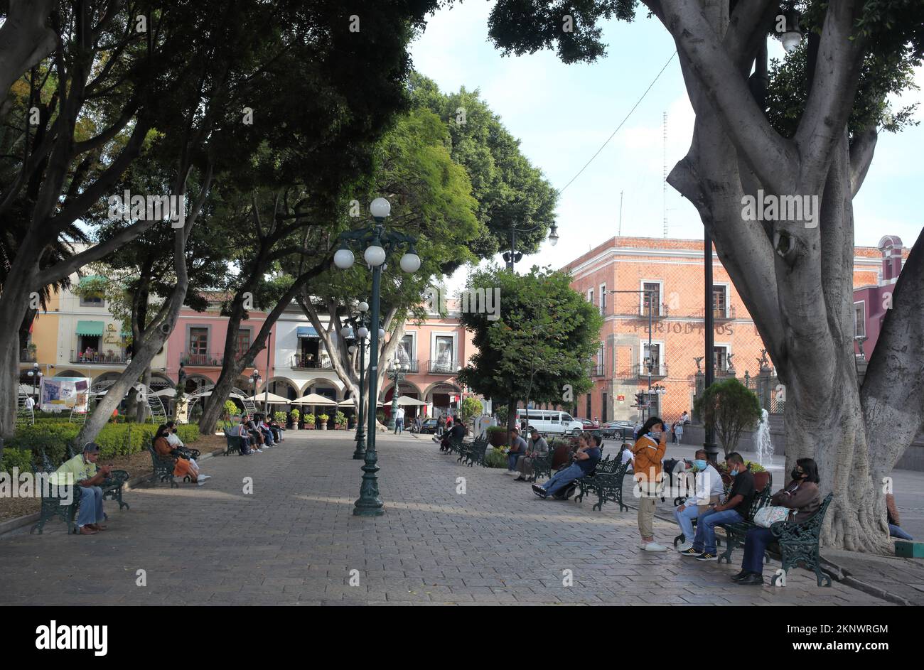 Puebla Zocalo Stockfoto