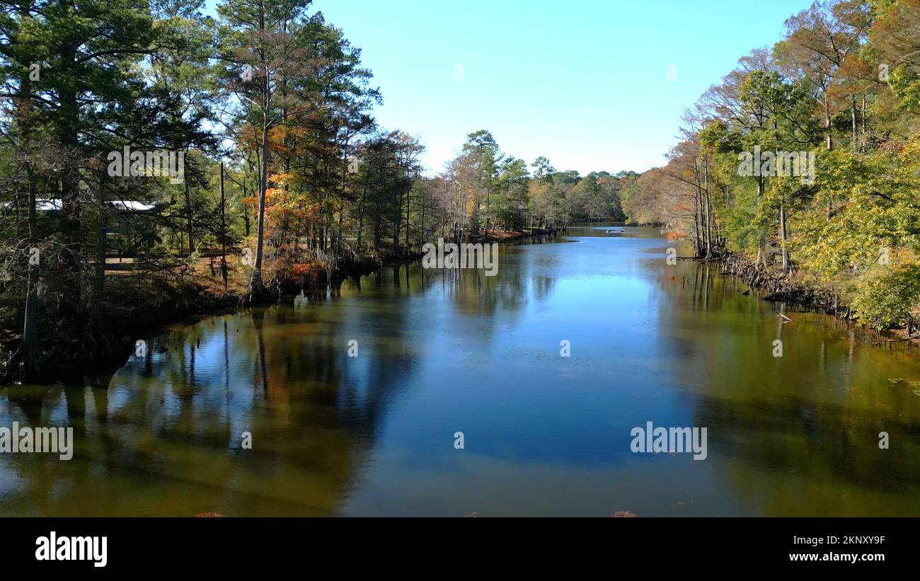 Big Cypress Bayou River im Caddo Lake State Park - CADDO LAKE, USA - 04. NOVEMBER 2022 Stockfoto