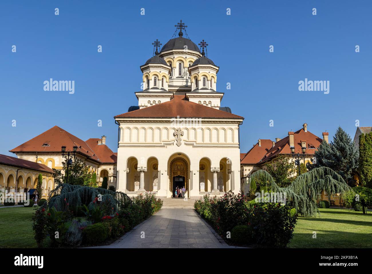 Kathedrale der Wiedervereinigung Alba Iulia in der historischen Region Siebenbürgen, Rumänien Stockfoto