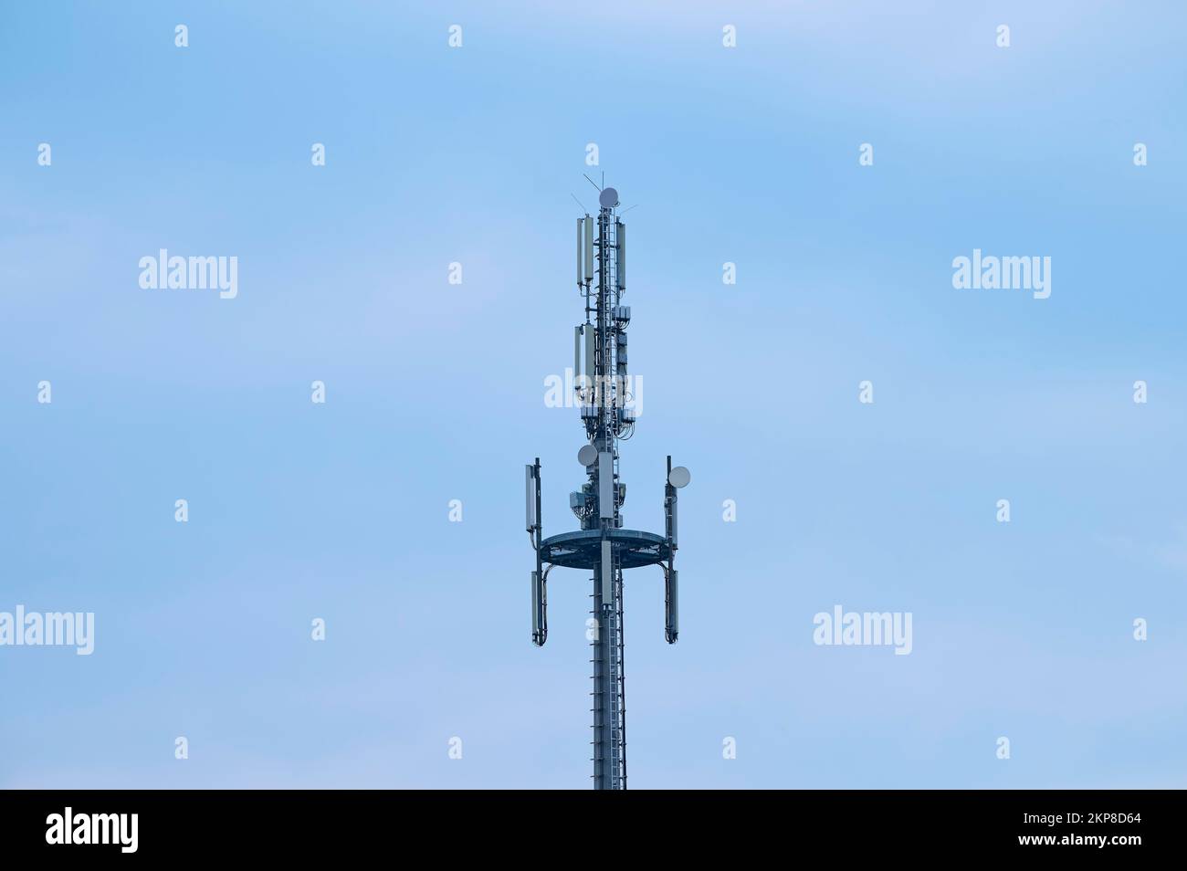 Mobiler Mast, Bayern, Deutschland, Europa Stockfoto