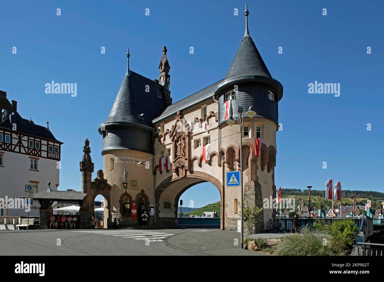 Brückentor, Traben-Trarbach, Moselle, Rheinland-Pfalz, Deutschland, Europa Stockfoto