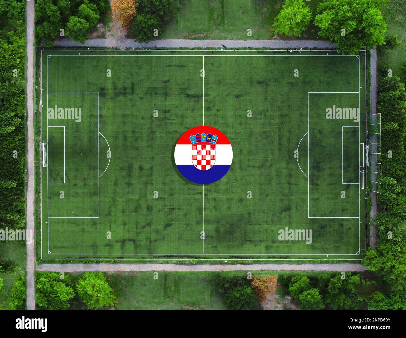 Vertretung der kroatischen Fußballmannschaft Stockfoto