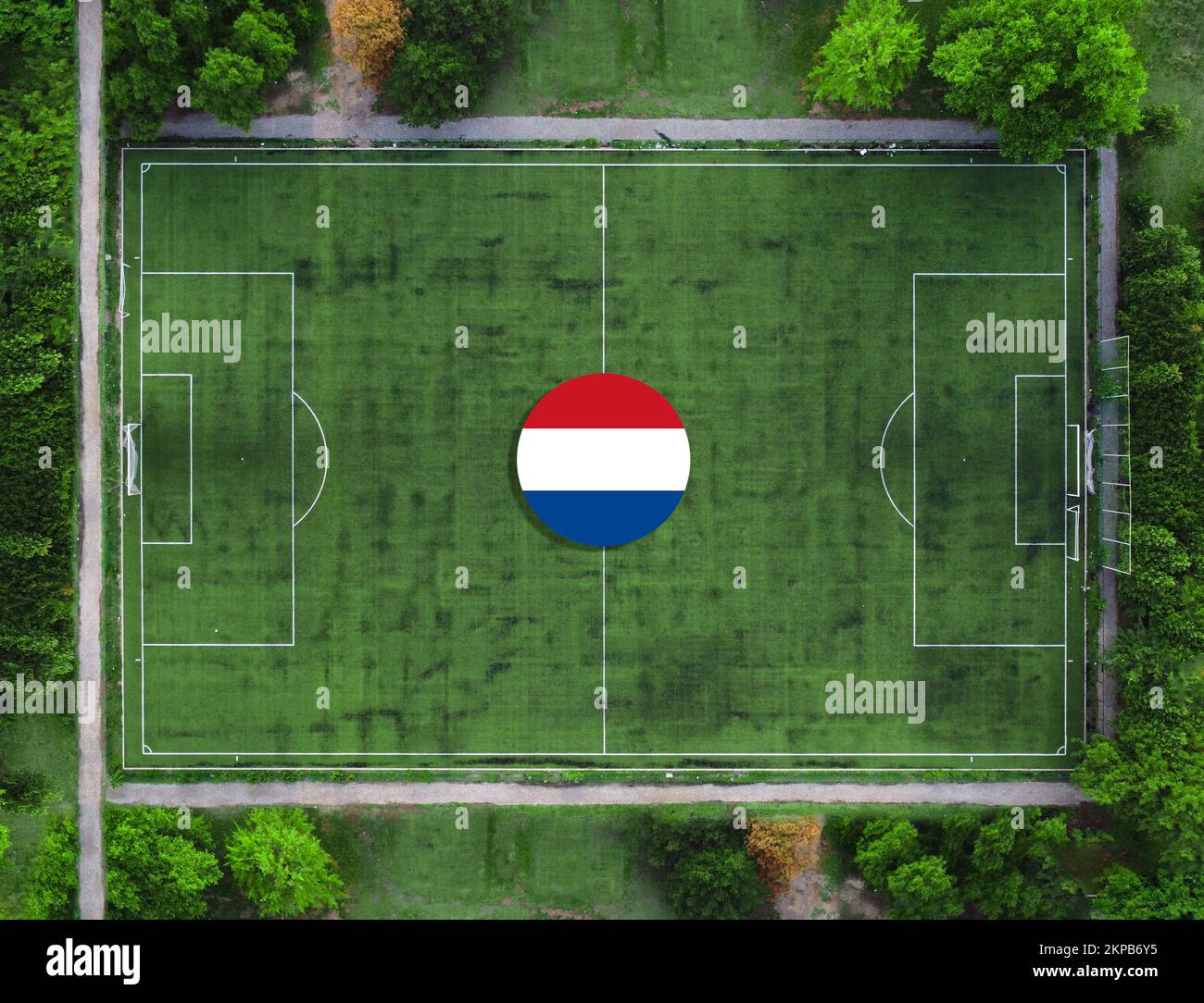 Vertretung der niederländischen Fußballmannschaft Stockfoto