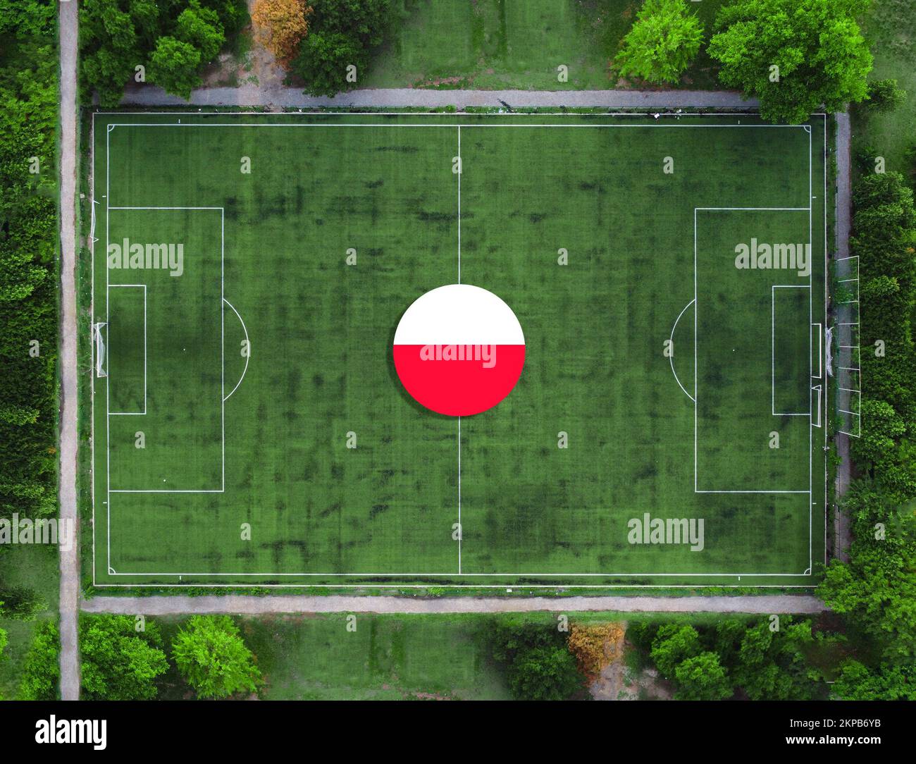 Vertretung der polnischen Fußballmannschaft Stockfoto