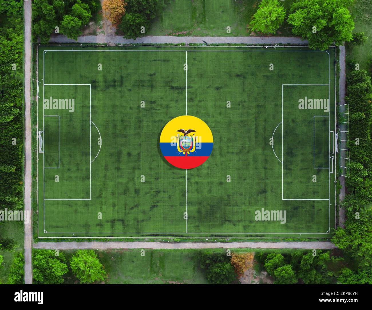 Vertretung der Fußballmannschaft Ecuadors Stockfoto