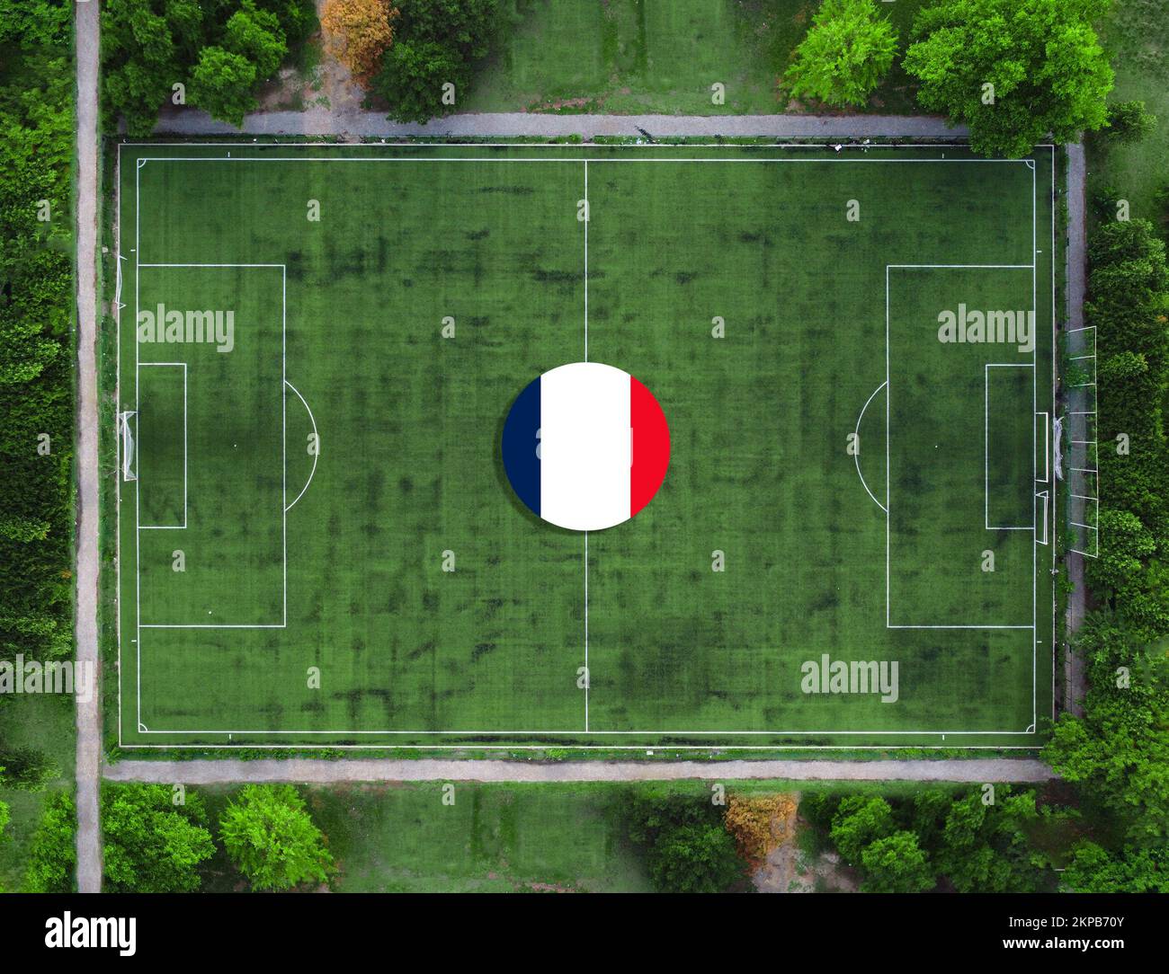 Vertretung der französischen Fußballmannschaft Stockfoto