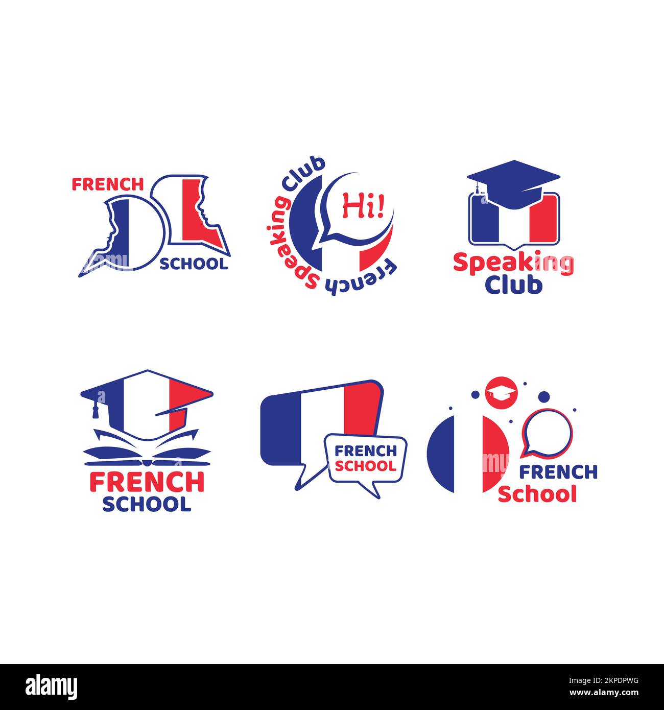 Französisch-Sprachunterricht Stock Vektor