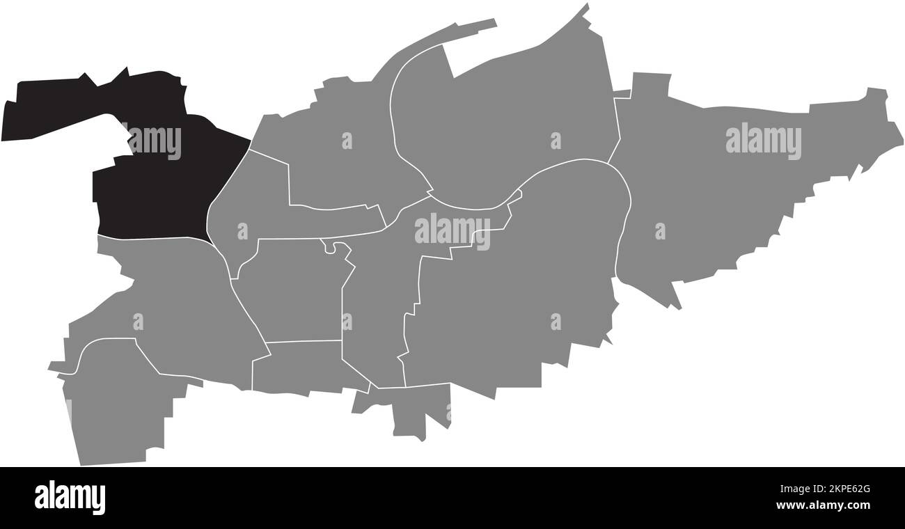 Ortskarte der GEMEINDE EGLOSHEIM, LUDWIGSBURG Stock Vektor