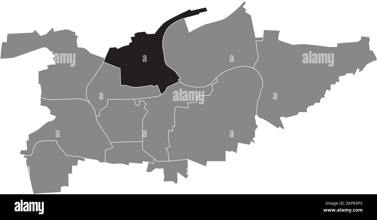 Ortskarte der GEMEINDE HOHENECK, LUDWIGSBURG Stock Vektor