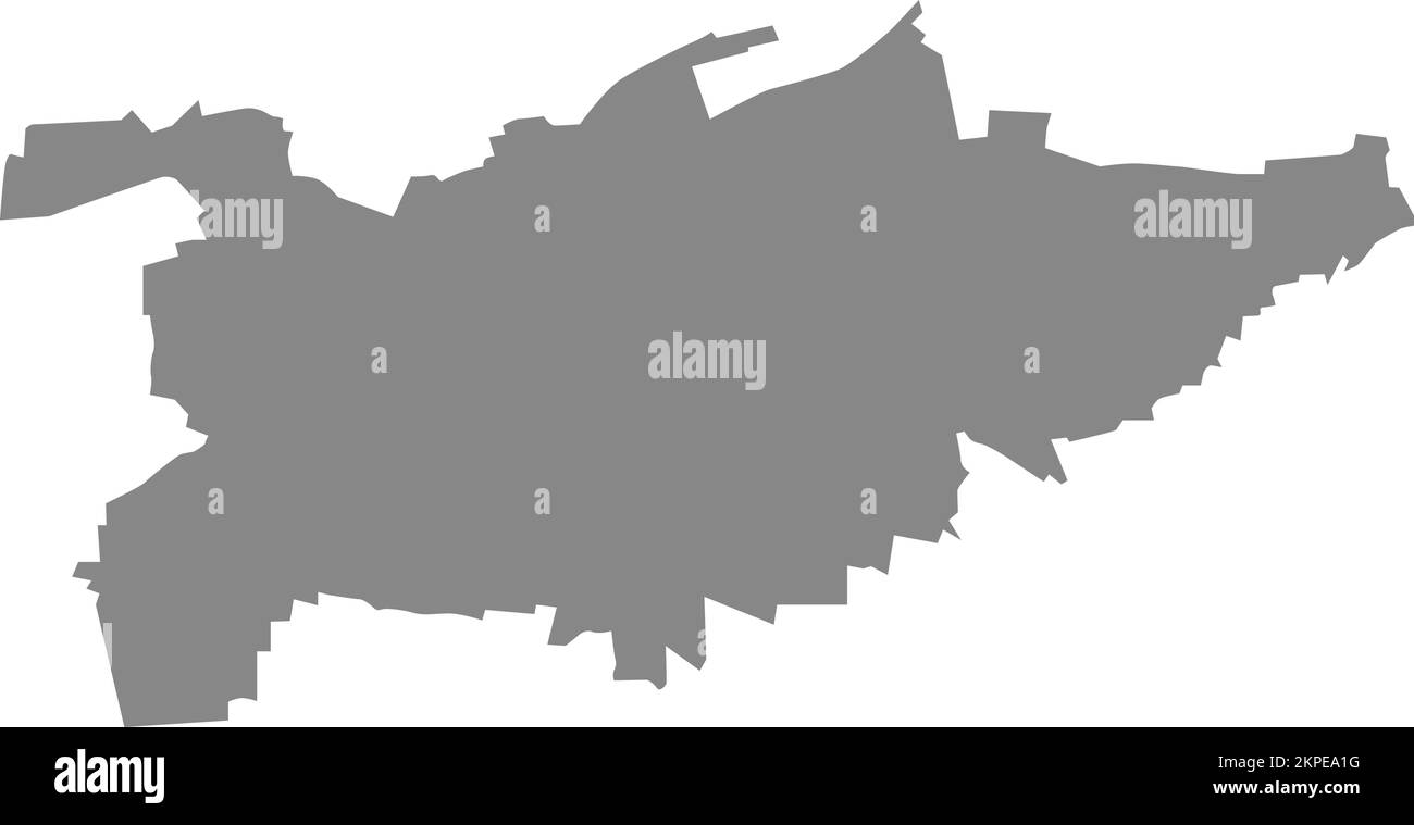 Graue Karte von LUDWIGSBURG, DEUTSCHLAND Stock Vektor