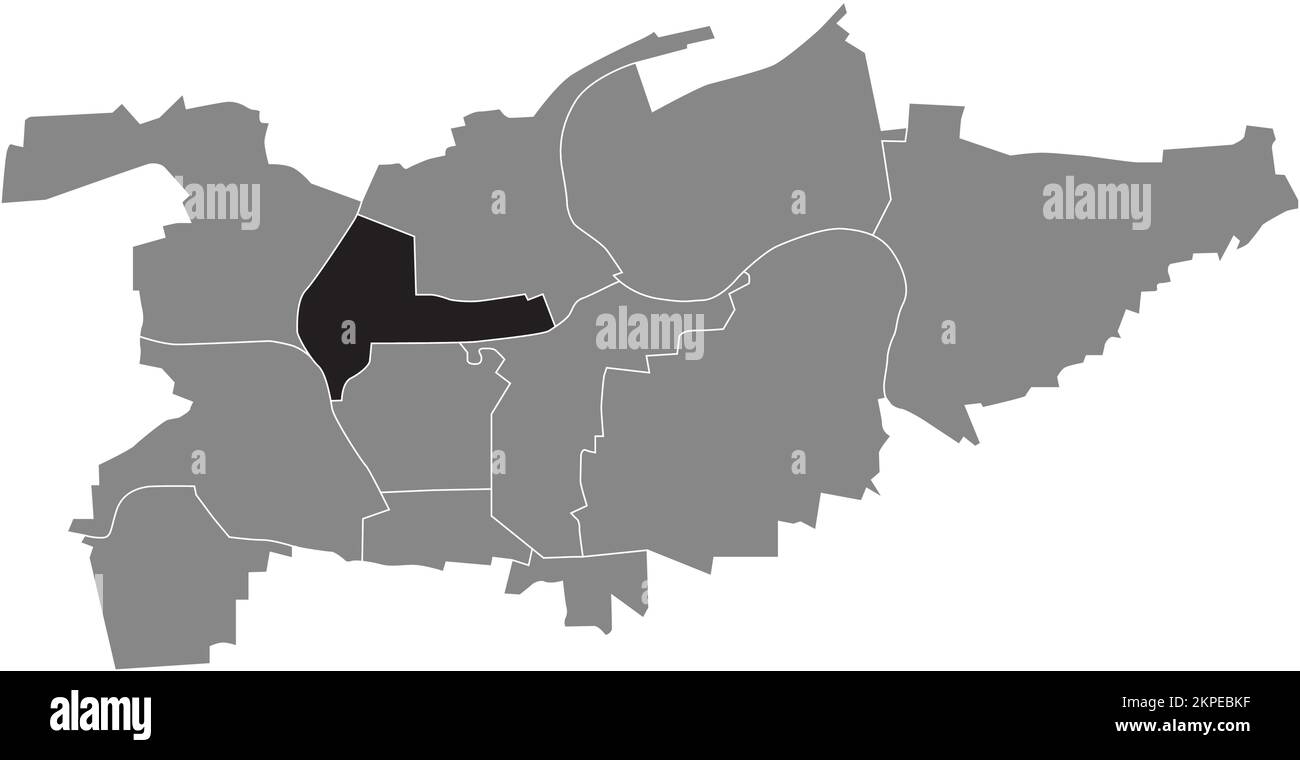 Ortskarte der Gemeinde Nord, LUDWIGSBURG Stock Vektor