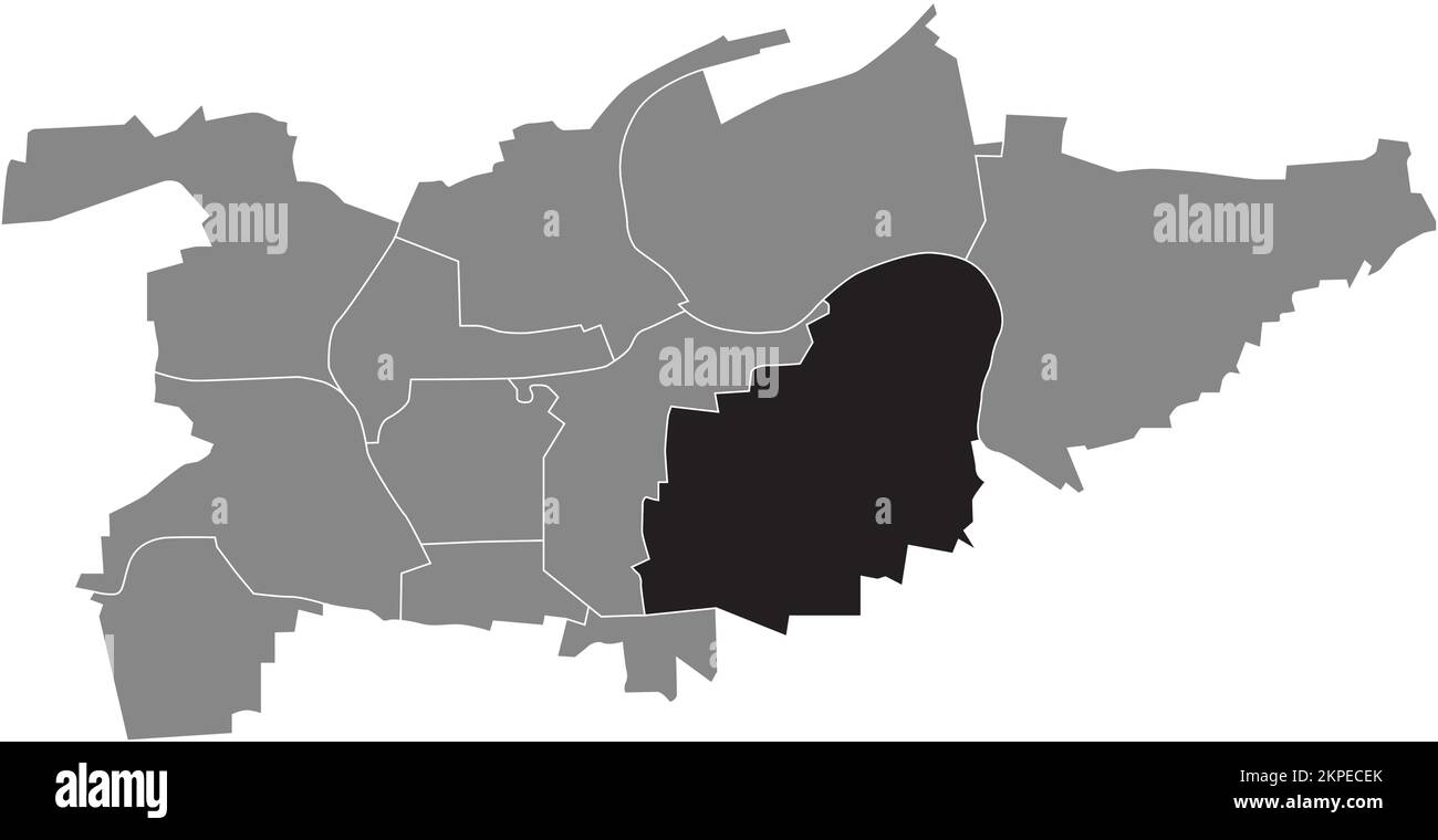 Ortskarte der GEMEINDE OSSWEIL, LUDWIGSBURG Stock Vektor