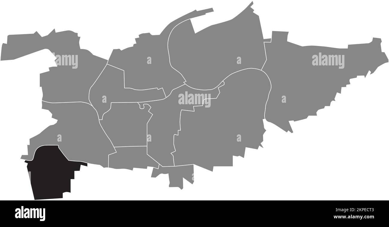 Ortskarte der GEMEINDE PFLUGFELDEN, LUDWIGSBURG Stock Vektor