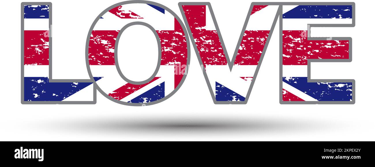 Grunge UK-Flagge.Vector britische Flagge. Britische Flagge im grungy-Stil.Vector Union Jack Grunge-Flagge. Stock Vektor