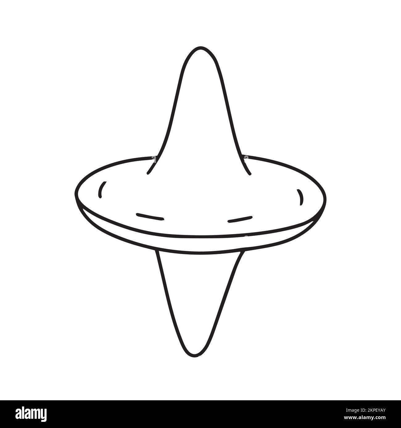 Doodle-Vektor mit Drehung oben Stock Vektor