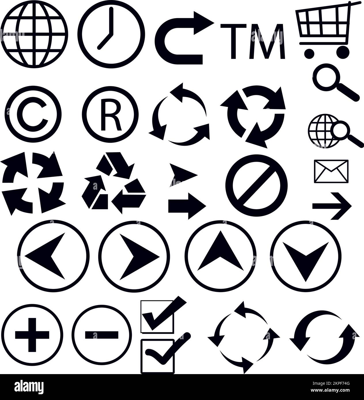 Pfeilsymbole festlegen. Pfeilsymbol. Arrow-Vektorsammlung Stock Vektor