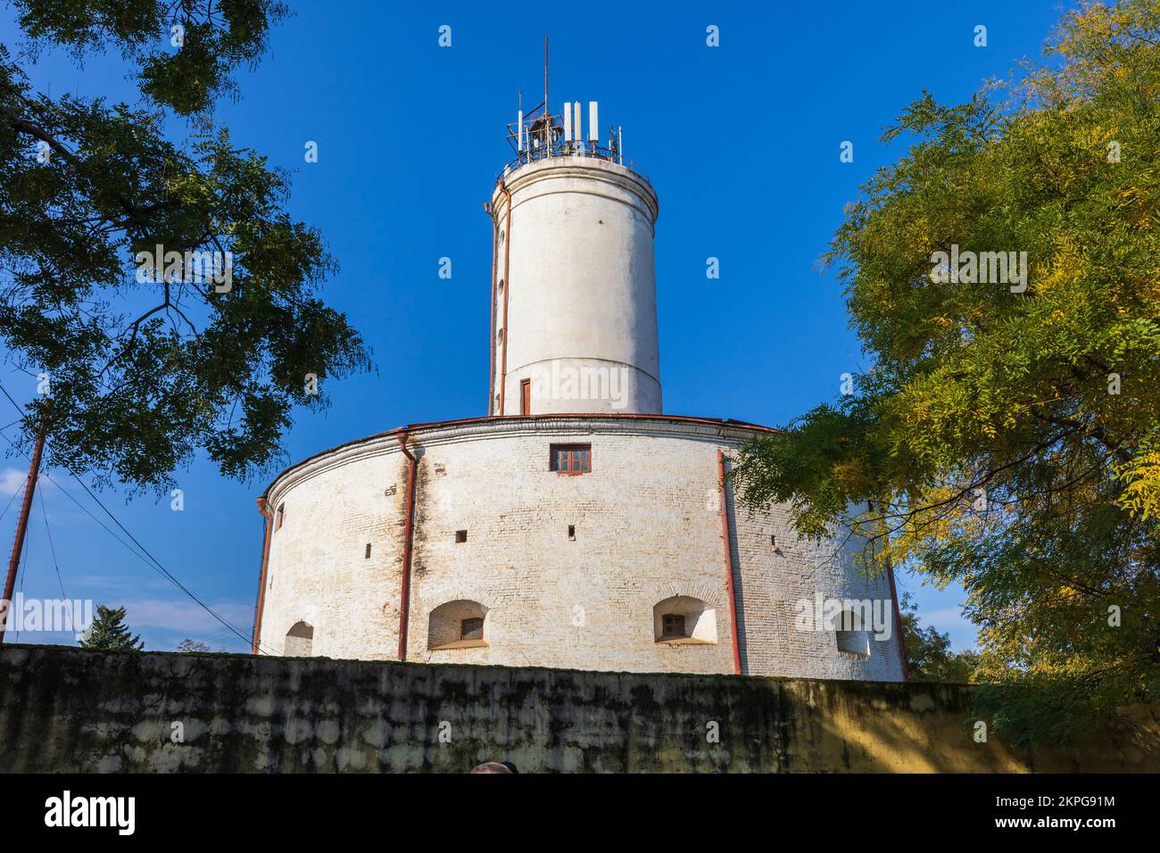Antiker Leuchtturm in der Stadt Lankaran Stockfoto