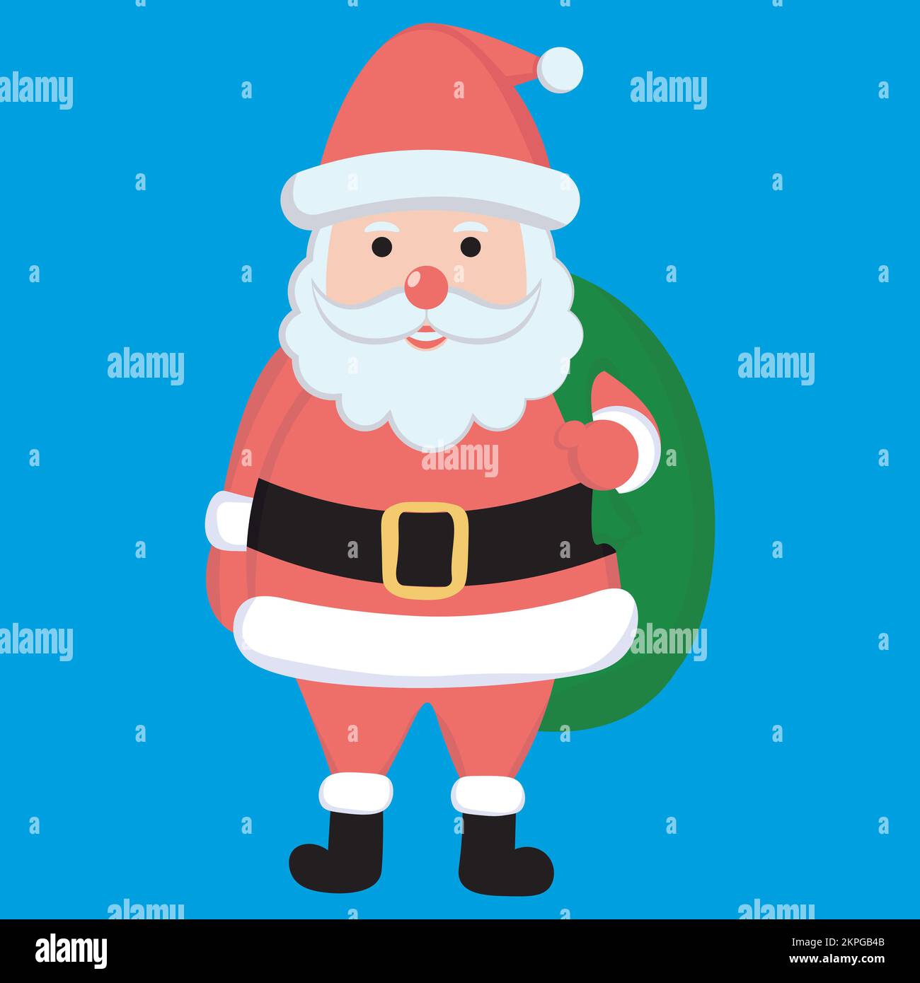 weihnachtsmann mit einer Tasche voller Geschenke Stock Vektor
