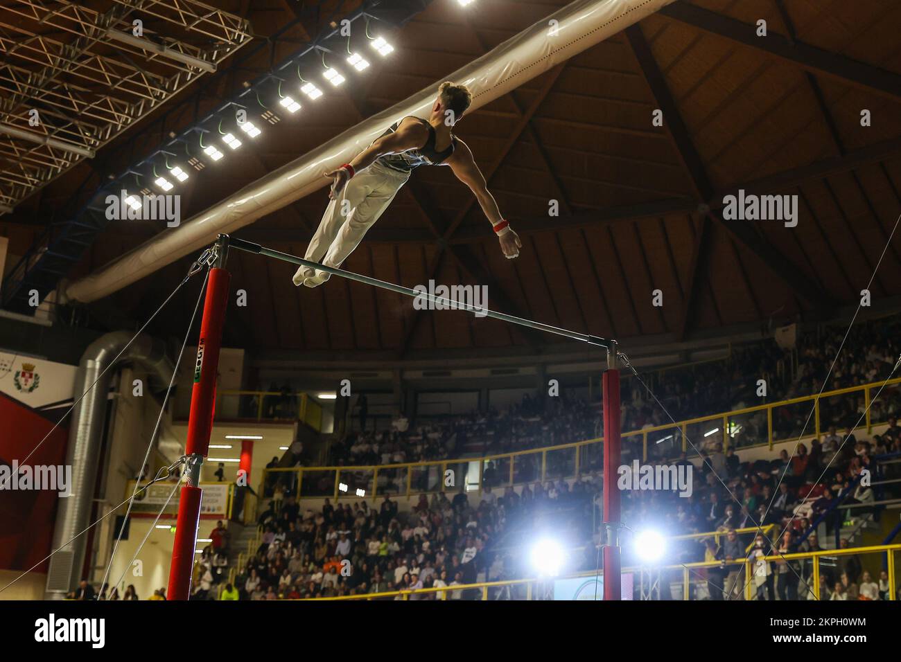 ILIAS Georgiu während des Grand Prix di Ginnastica 2022 in der E-Work Arena, Busto Arsizio. (Foto: Fabrizio Carabelli / SOPA Images / Sipa USA) Stockfoto
