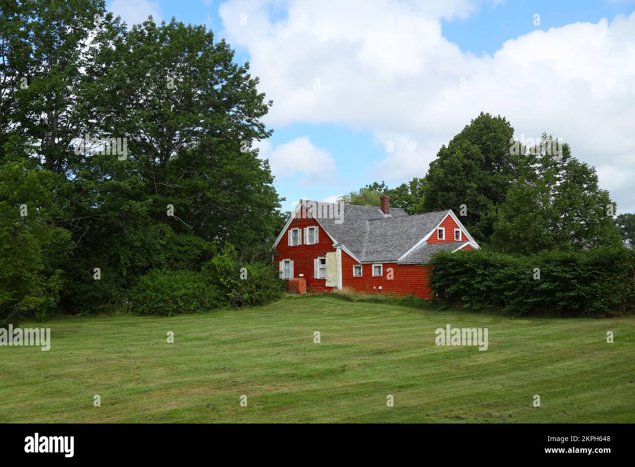 Typisches Haus im historischen Dorf Sherbrook, Nova Scotia Stockfoto