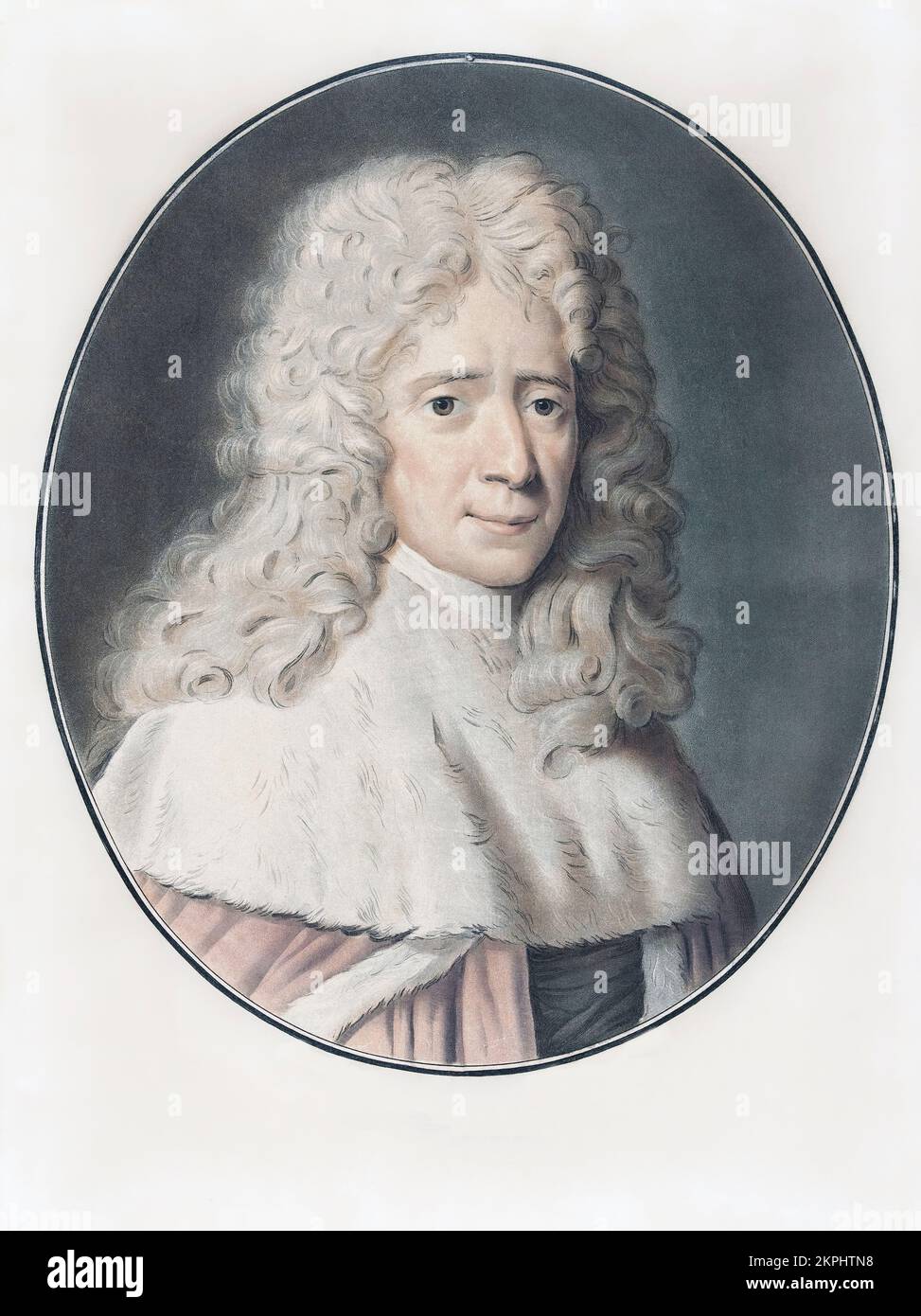 Charles-Louis de Secondat, Baron de La Brède et de Montesquieu, 1689 - 1755, alias Montesquieu. Französischer Richter, Briefmann und politischer Philosoph. Aus einem Abdruck von Pierre Michel Alix nach dem Gemälde von Jean Francois Garnerey. Stockfoto