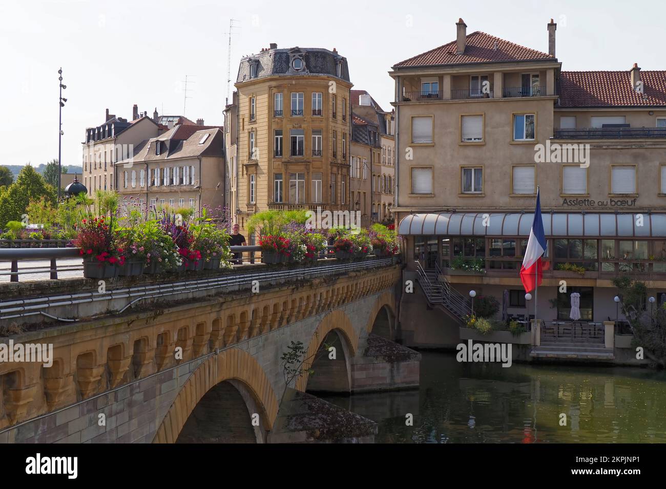 Le Moyen-Pont, Brücke über die Mosel, Metz, Region Grand Est, Frankreich, Europa Stockfoto