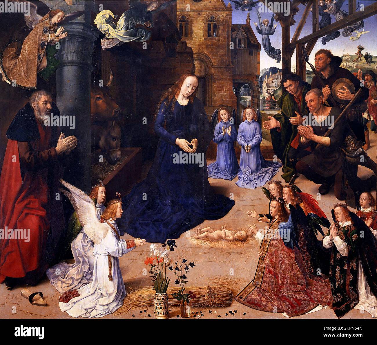 Der Portinari Triptych von Hugo van der goes (c. 1430/1440-1482), Öl auf Platte, c. 1477-78 Stockfoto