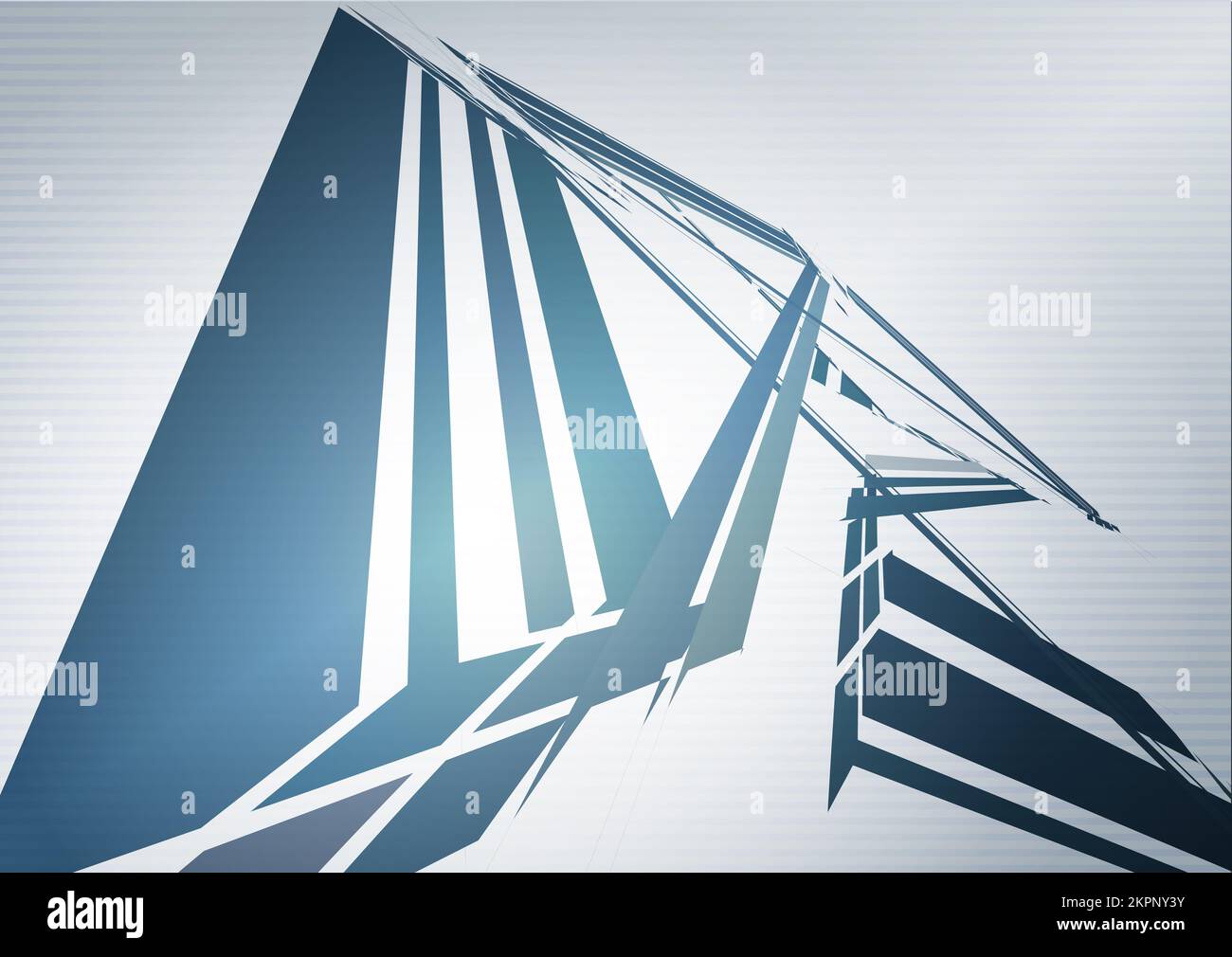 Abstrakte Technologie-Tapete mit blauer futuristischer Struktur auf silbergrauem Hintergrund. Techno-Rastergrafiken Stockfoto
