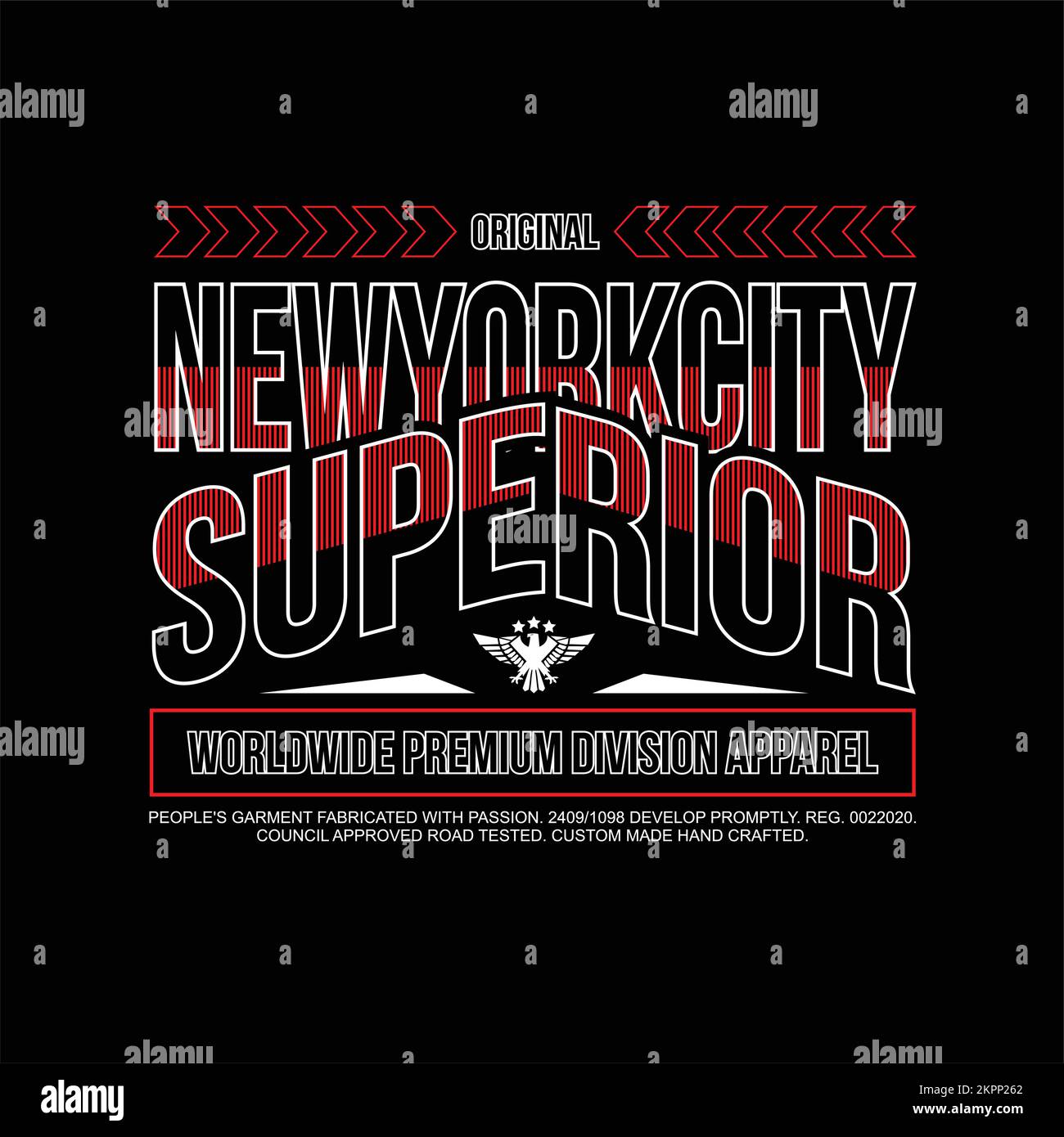 Ein modernes Grafikvektordesign im New Yorker Stil Stock Vektor
