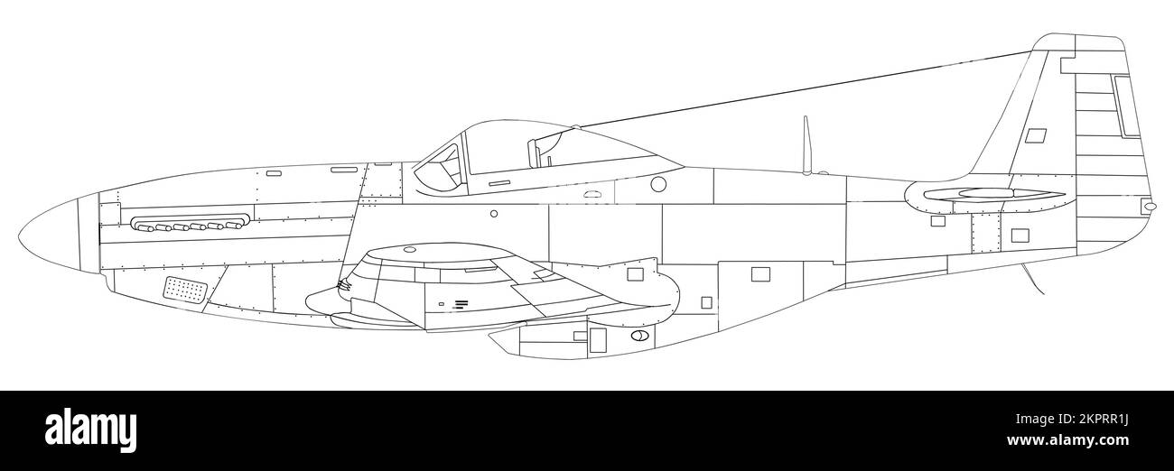 Nordamerikanischer P-51D-5 Mustang Stockfoto