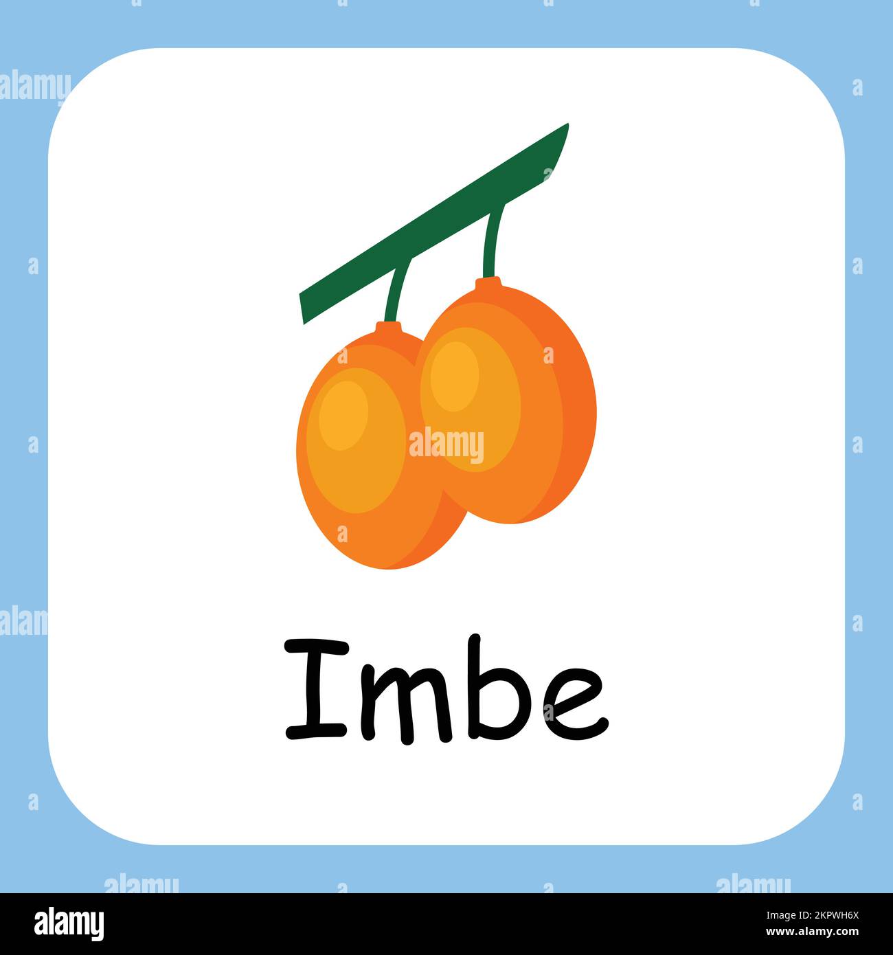 IMBE Clip Art, Illustration for Kids, Cartoon Fruit Illustration Stock Vektor