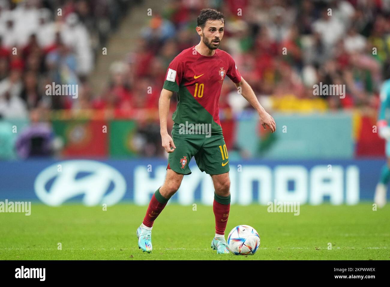 Bernardo Silva aus Portugal während der FIFA-Weltmeisterschaft in Katar. , . In Lusail, Katar. (Foto: Bagu Blanco/PRESSIN) Guthaben: SIPA USA/Alamy Live News Stockfoto