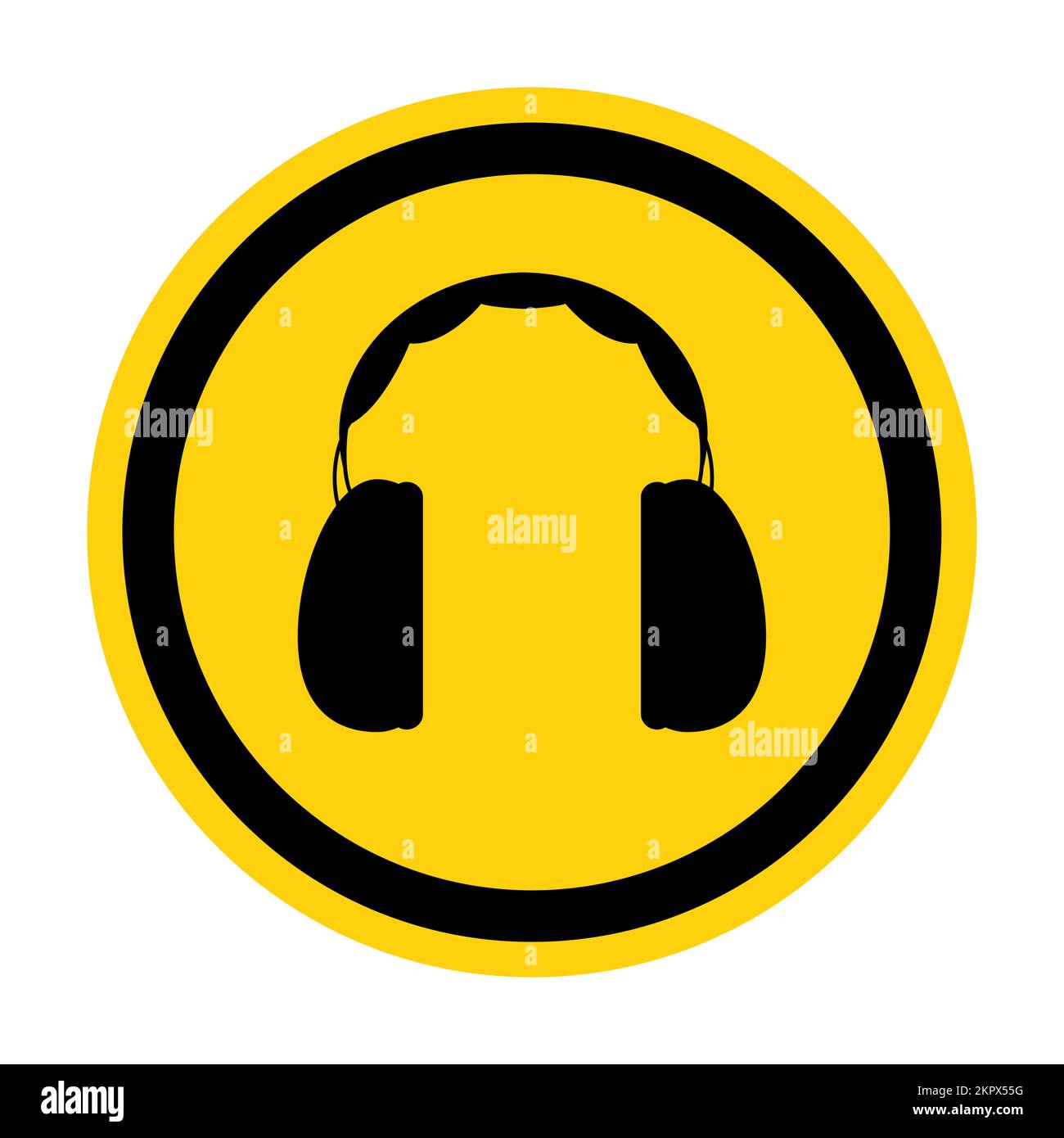 Kein Gehörschutz erforderlich, nehmen Sie die Kopfhörer heraus Stock Vektor