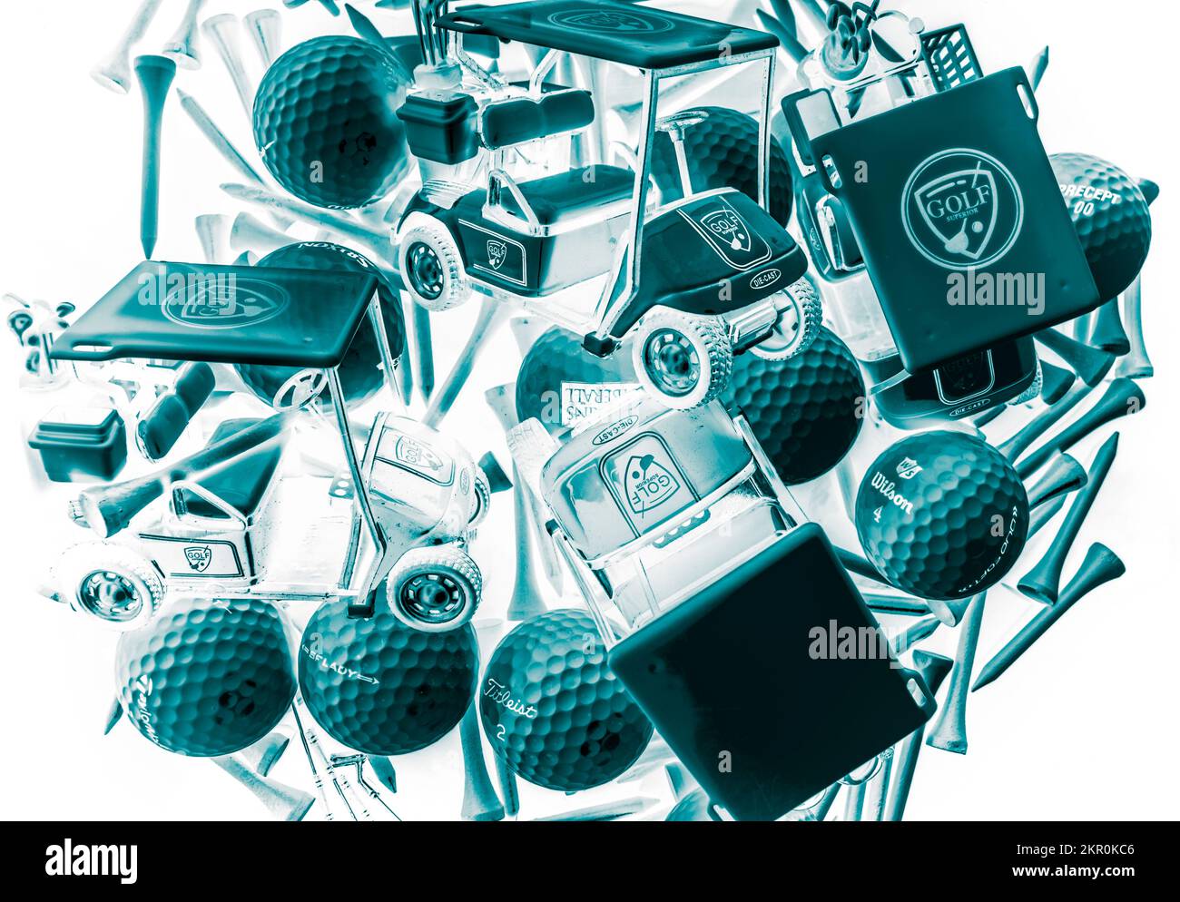 Spielerisches Sportdesign, das Abschläge und Golfturniere in festmachen soll Zusammenfassung Stockfoto