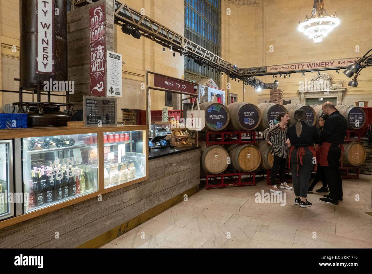 Das City Winery Grand Central ist in der Vanderbilt Hall, 2022, New York City, USA, eröffnet Stockfoto