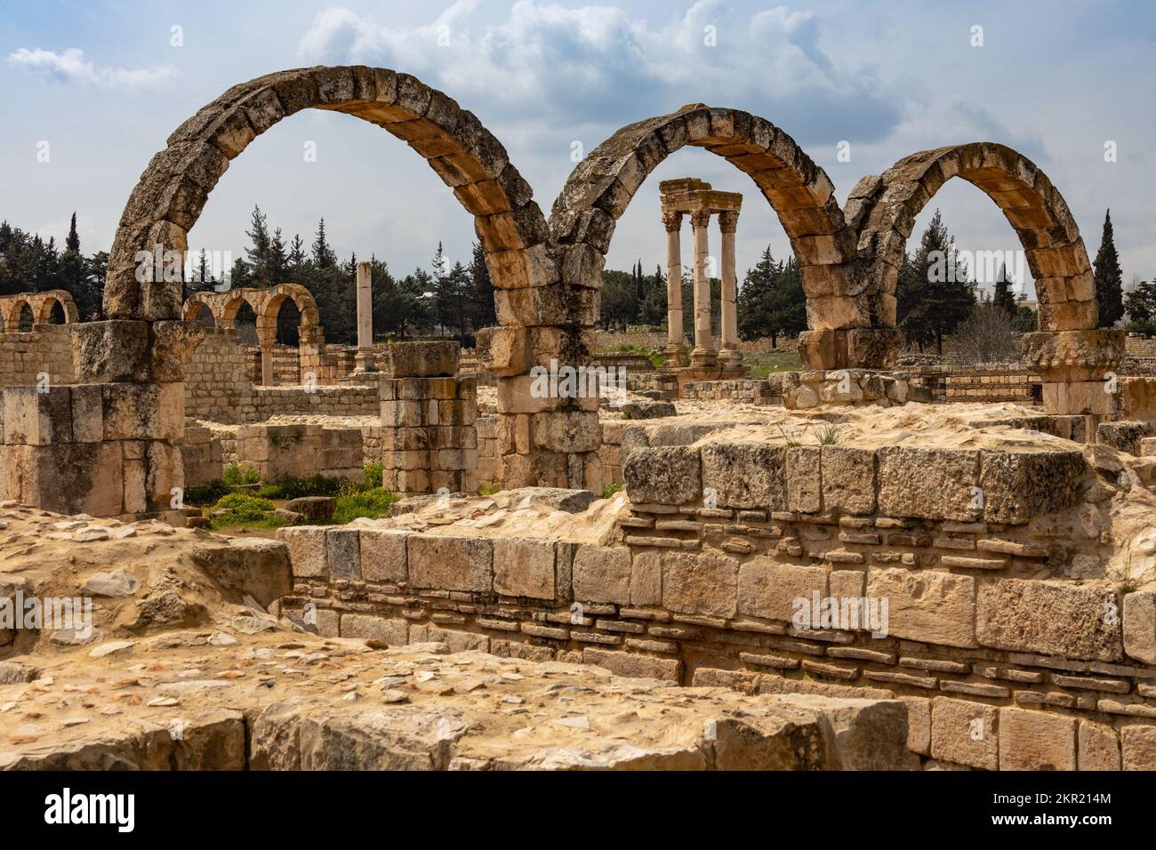 Anjar Zitadelle, Aanjar, Libanon Stockfoto