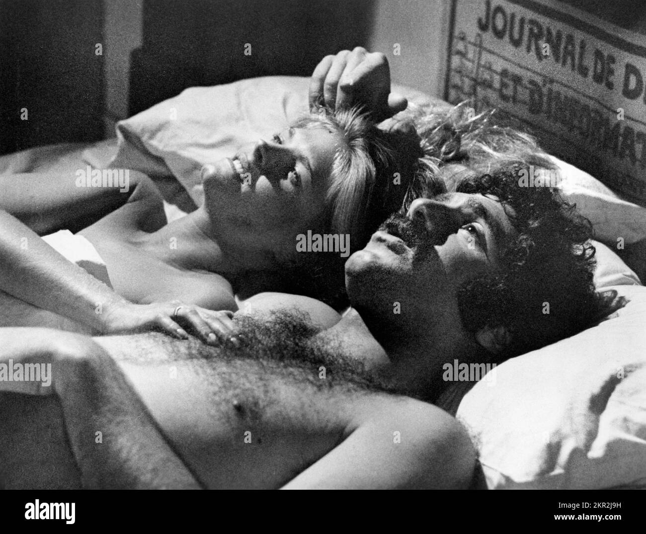 Candice Bergen, Elliott Gould, am Set des Films, „Getting Straight“, Columbia Pictures, 1970 Stockfoto
