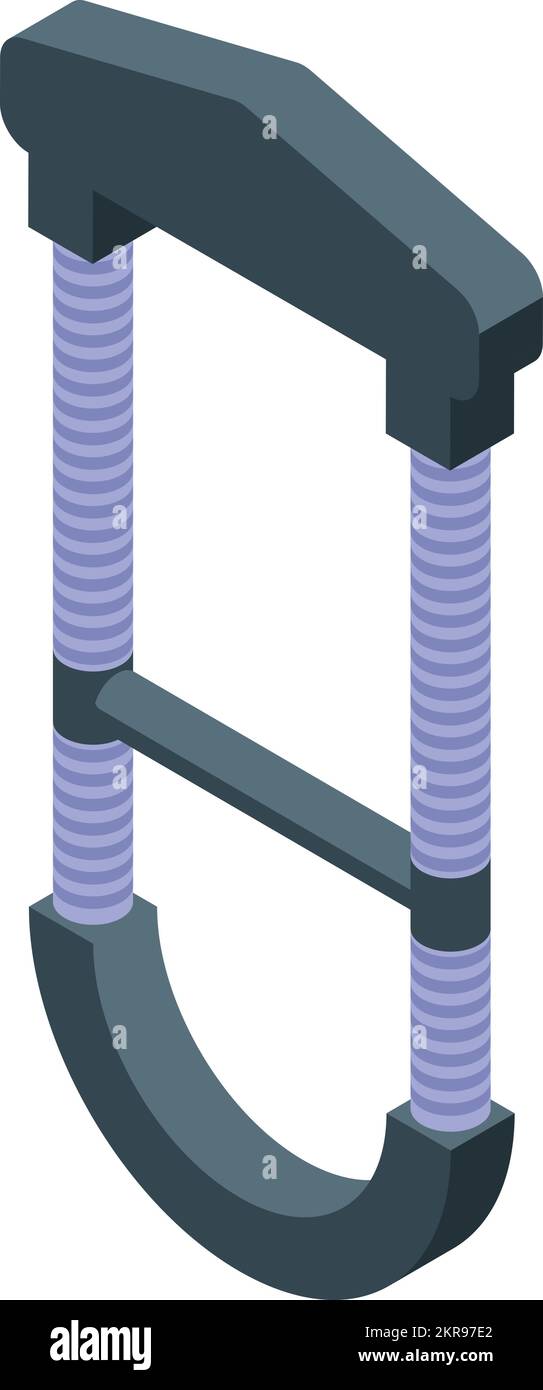 Arm-espander-Symbol isometrischer Vektor. Handgymnastik. Trainingsübung Stock Vektor