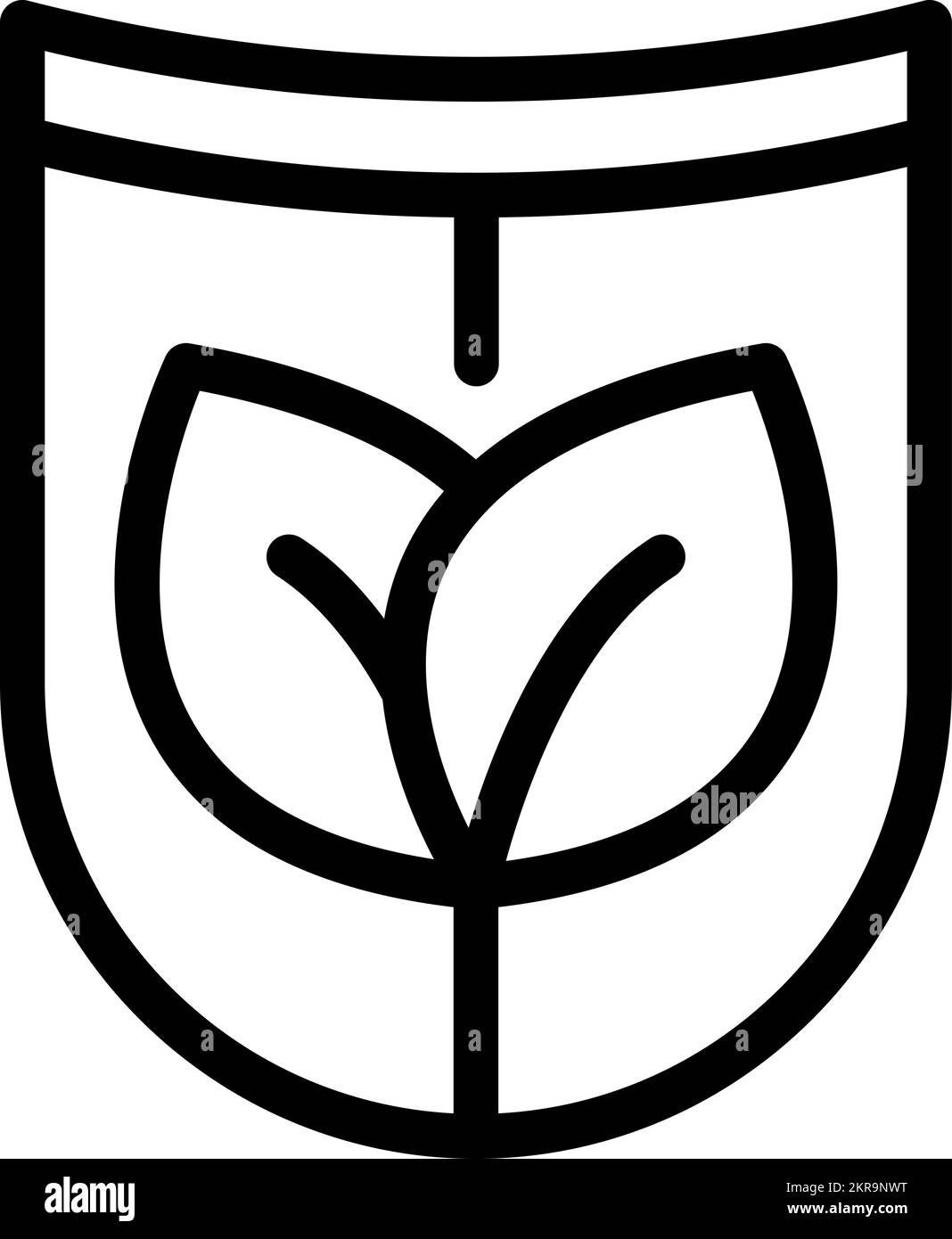 Umrissvektor des ECO-Recyclingsymbols. Kunststoff wiederverwenden. Chemisches Papier Stock Vektor